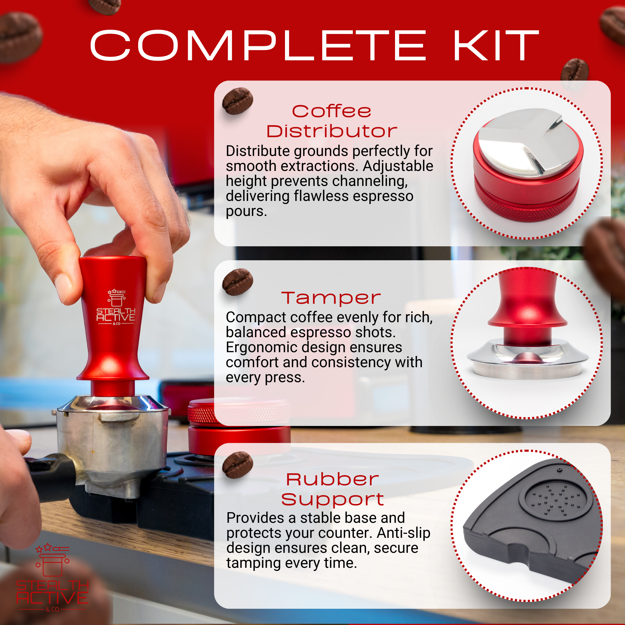 Espresso Tamper Set by StealthActive&Co